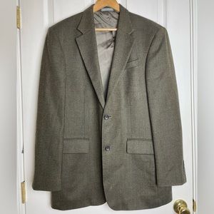 Oscar De La Renta Brown Twill Sports Coat 42L